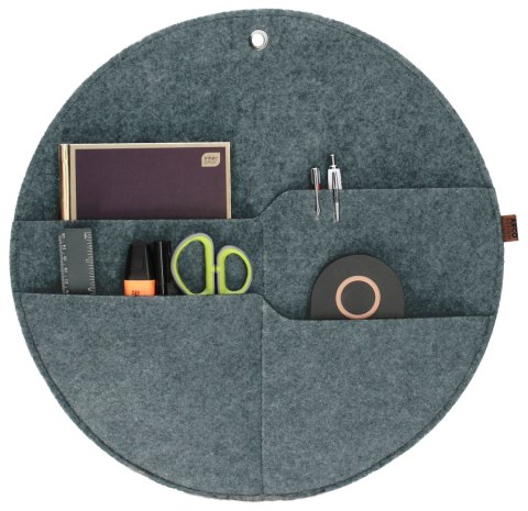 Organizer na ścianę Kółko z kieszeniami szary XL - 45 cm Organizer na ścianę Kółko z kieszeniami szary XL - 45 cm