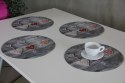 Zestaw podkładek na stół okrągłych 4D - HEARTS Zestaw podkładek na stół okrągłych 4D - HEARTS
