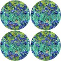 Zestaw podkładek na stół okrągłych 4D - IRISES Zestaw podkładek na stół okrągłych 4D - IRISES