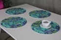 Zestaw podkładek na stół okrągłych 4D - IRISES Zestaw podkładek na stół okrągłych 4D - IRISES