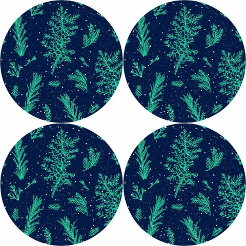 Zestaw podkładek na stół okrągłych 4D - JUNIPER Zestaw podkładek na stół okrągłych 4D - JUNIPER