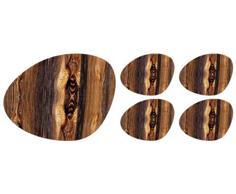 Podkadki OVAL zestaw 1+4 Drewno Podkadki OVAL zestaw 1+4 Drewno