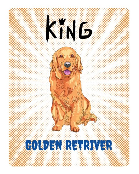 TABLICZKA KING GOLDEN RETRIVER - 20x28 cm TABLICZKA KING GOLDEN RETRIVER - 20x28 cm