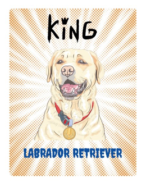 TABLICZKA KING LABRADOR RETRIVER - 20x28 cm TABLICZKA KING LABRADOR RETRIVER - 20x28 cm