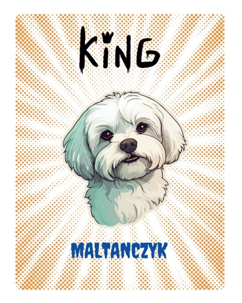 TABLICZKA KING MALTAŃCZYK - 20x28 cm TABLICZKA KING MALTAŃCZYK - 20x28 cm