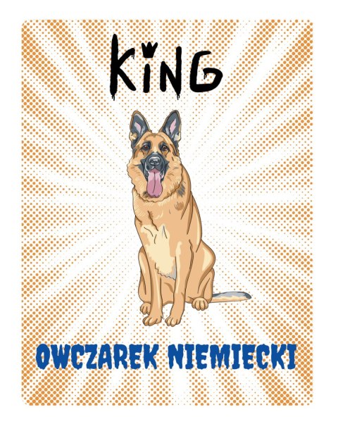 TABLICZKA KING OWCZAREK NIEMIECKI - 20x28 cm TABLICZKA KING OWCZAREK NIEMIECKI - 20x28 cm