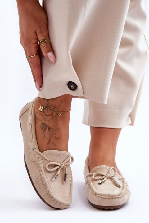 Mokasyny Model Si Passione FT246 Beige - Step in style Step in style