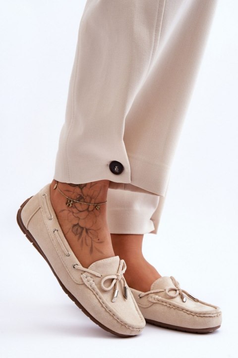 Mokasyny Model Si Passione FT246 Beige - Step in style Step in style Mokasyny Model Si Passione FT246 Beige - Step in style Step in style