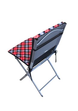 Poduszka wodoodporna na krzesło z oparciem TIP 80x40 cm Tartan