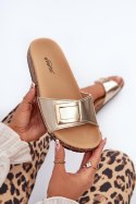 Sandał Klapki Model Elleriome 24SD21-7216 Gold - Step in style Step in style Sandał Klapki Model Elleriome 24SD21-7216 Gold - Step in style Step in style