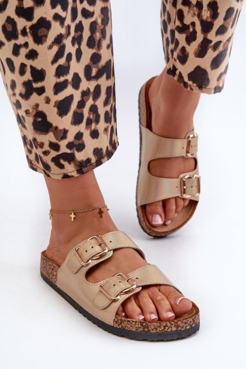 Sandał Klapki Model Fronila 24DZ21-7220 Gold - Step in style Step in style Sandał Klapki Model Fronila 24DZ21-7220 Gold - Step in style Step in style