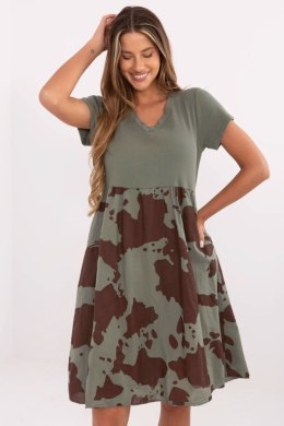 Sukienka Model DHJ-SK-253701.80 Khaki - Italy Moda Italy Moda