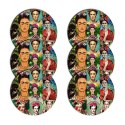 Zestaw podkładek na stół okrągłych 6D - MODERN FRIDA Zestaw podkładek na stół okrągłych 6D - MODERN FRIDA