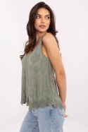 Bluzka Model MI-BZ-8823.73 Khaki - Italy Moda Italy Moda Bluzka Model MI-BZ-8823.73 Khaki - Italy Moda Italy Moda
