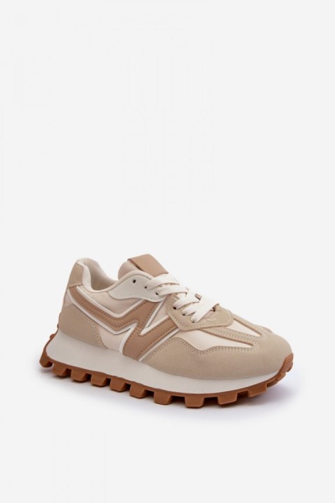 Buty Sportowe Model Kalelia PC231 Beige - Step in style Step in style Buty Sportowe Model Kalelia PC231 Beige - Step in style Step in style