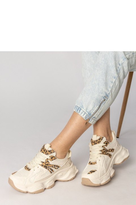 Buty Sportowe Model Sandra 88218 Beige/Panterka - PRIMO PRIMO Buty Sportowe Model Sandra 88218 Beige/Panterka - PRIMO PRIMO
