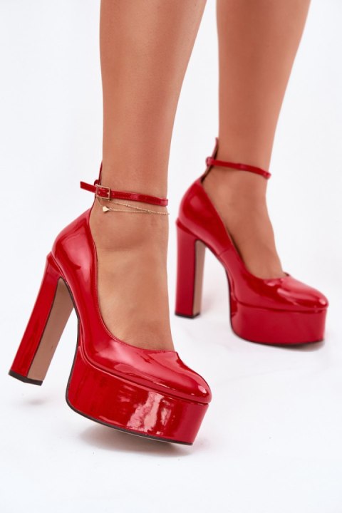 Czółenka Model Nianka C-240 Red - Step in style Step in style Czółenka Model Nianka C-240 Red - Step in style Step in style
