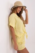 Koszula Damska Model MO-KS-F071.00 Light Yellow - Italy Moda Italy Moda Koszula Damska Model MO-KS-F071.00 Light Yellow - Italy Moda Italy Moda