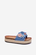 Sandał Klapki Model Chellia 5216 Blue - Step in style Step in style Sandał Klapki Model Chellia 5216 Blue - Step in style Step in style