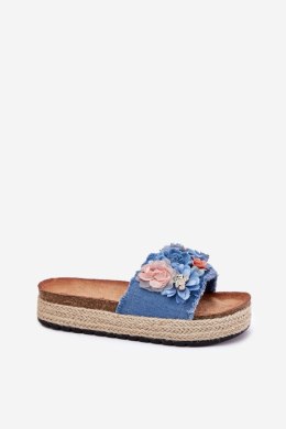Sandał Klapki Model Chellia 5216 Blue - Step in style Step in style