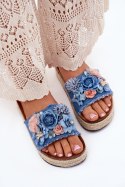 Sandał Klapki Model Chellia 5216 Blue - Step in style Step in style Sandał Klapki Model Chellia 5216 Blue - Step in style Step in style