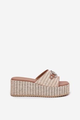 Sandał Klapki Model Isolene 55-A08 Beige - Step in style Step in style