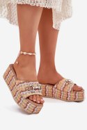 Sandał Klapki Model Isolene 55-A08 Multicolor Camel - Step in style Step in style Sandał Klapki Model Isolene 55-A08 Multicolor Camel - Step in style Step in style