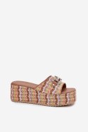 Sandał Klapki Model Isolene 55-A08 Multicolor Camel - Step in style Step in style Sandał Klapki Model Isolene 55-A08 Multicolor Camel - Step in style Step in style