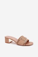 Sandał Klapki Model Julinemi J1918 Dark Beige - Step in style Step in style