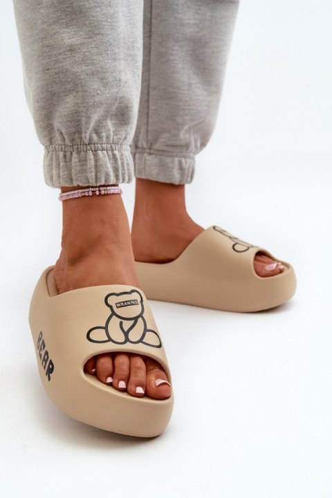 Sandał Klapki Model Lamira BG176 Dark Beige - Step in style Step in style Sandał Klapki Model Lamira BG176 Dark Beige - Step in style Step in style