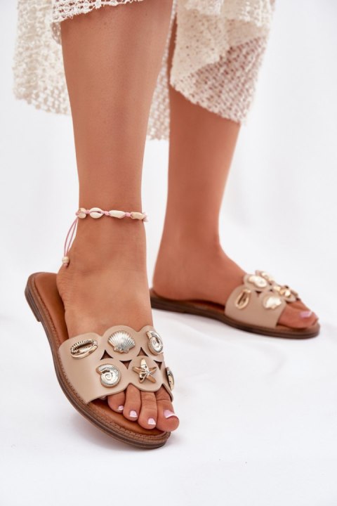 Sandał Klapki Model Nalothiel C15-2 Beige - Step in style Step in style Sandał Klapki Model Nalothiel C15-2 Beige - Step in style Step in style
