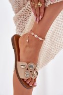 Sandał Klapki Model Nalothiel C15-2 Beige - Step in style Step in style Sandał Klapki Model Nalothiel C15-2 Beige - Step in style Step in style