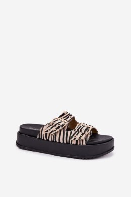 Sandał Klapki Model Nilatha LS-159 Zebra - Step in style Step in style