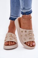 Sandał Klapki Model Vinceza 66741 Beige - Step in style Step in style Sandał Klapki Model Vinceza 66741 Beige - Step in style Step in style