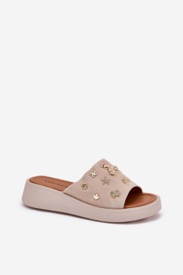 Sandał Klapki Model Vinceza 66741 Beige - Step in style Step in style