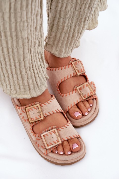 Sandał Klapki Model Visley G474 Beige - Step in style Step in style Sandał Klapki Model Visley G474 Beige - Step in style Step in style