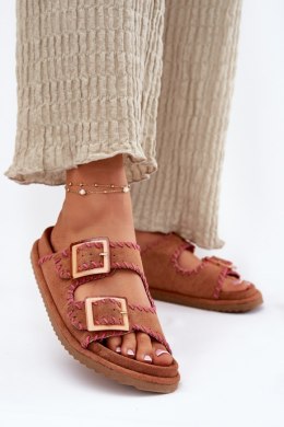 Sandał Klapki Model Visley G474 Camel - Step in style Step in style