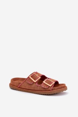 Sandał Klapki Model Visley G474 Camel - Step in style Step in style