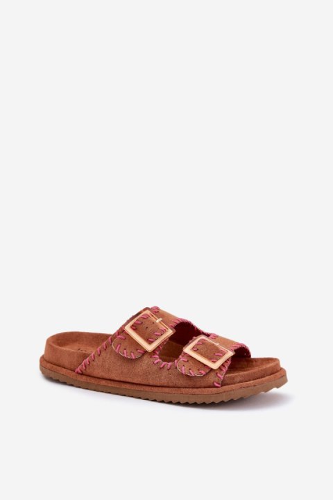 Sandał Klapki Model Visley G474 Camel - Step in style Step in style Sandał Klapki Model Visley G474 Camel - Step in style Step in style