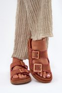 Sandał Klapki Model Visley G474 Camel - Step in style Step in style Sandał Klapki Model Visley G474 Camel - Step in style Step in style