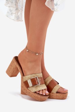 Sandał Klapki Model Zazoo 40459 Brown - Step in style Step in style