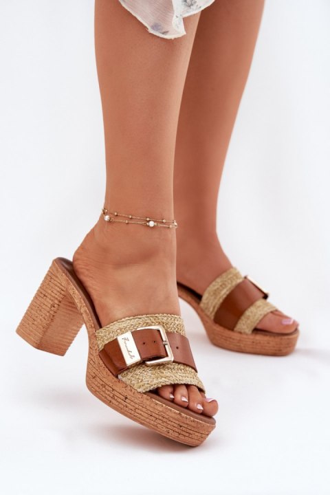 Sandał Klapki Model Zazoo 40459 Brown - Step in style Step in style Sandał Klapki Model Zazoo 40459 Brown - Step in style Step in style