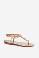 Sandały Model Fiolalia 8088 Gold - Step in style Step in style Sandały Model Fiolalia 8088 Gold - Step in style Step in style