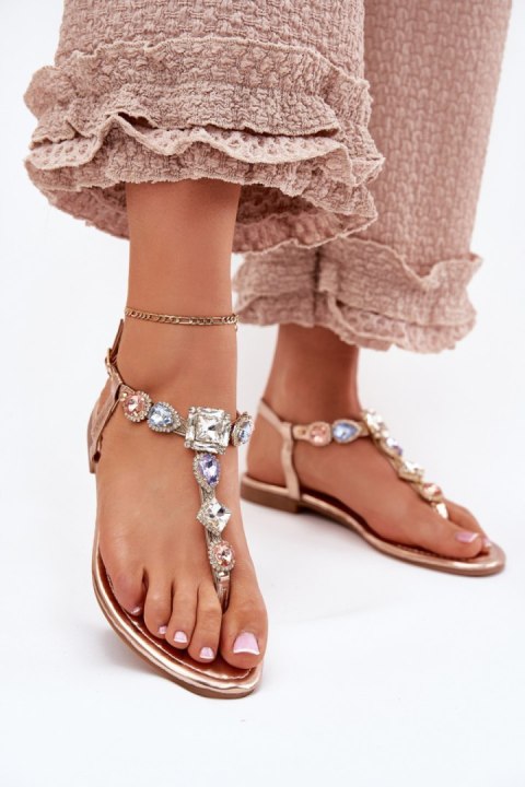 Sandały Model Fiolalia 8088 Pink/Gold - Step in style Step in style Sandały Model Fiolalia 8088 Pink/Gold - Step in style Step in style