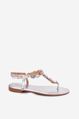 Sandały Model Fiolalia 8088 Silver - Step in style Step in style