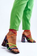 Sandały Model Josette FY2125-3 Multicolor Black - Step in style Step in style Sandały Model Josette FY2125-3 Multicolor Black - Step in style Step in style