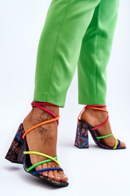 Sandały Model Josette FY2125-3 Multicolor Black - Step in style Step in style