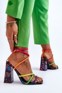 Sandały Model Josette FY2125-3 Multicolor Black - Step in style Step in style Sandały Model Josette FY2125-3 Multicolor Black - Step in style Step in style