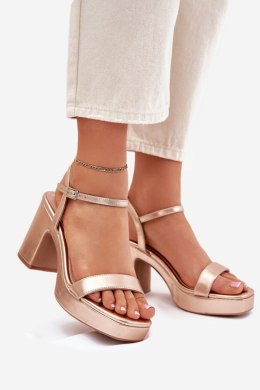 Sandały Model Lillita 6896 Pink/Gold - Step in style Step in style