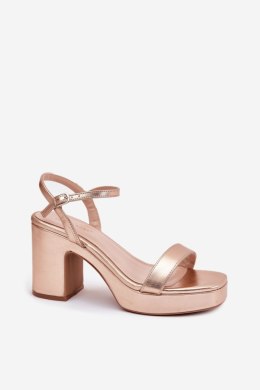 Sandały Model Lillita 6896 Pink/Gold - Step in style Step in style